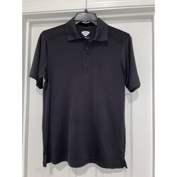 Callaway Men’s Small Black Golf Polo Shirt Short Sleeve Polyester - Picture 1 of 7